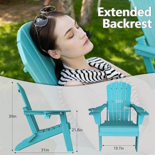 royal blue Outdoor folding chair with cup holder and five backboards